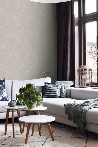 Origin Wallcoverings Tapete Ornamente Helltaupe - 53 cm x 10.05 m - 347037