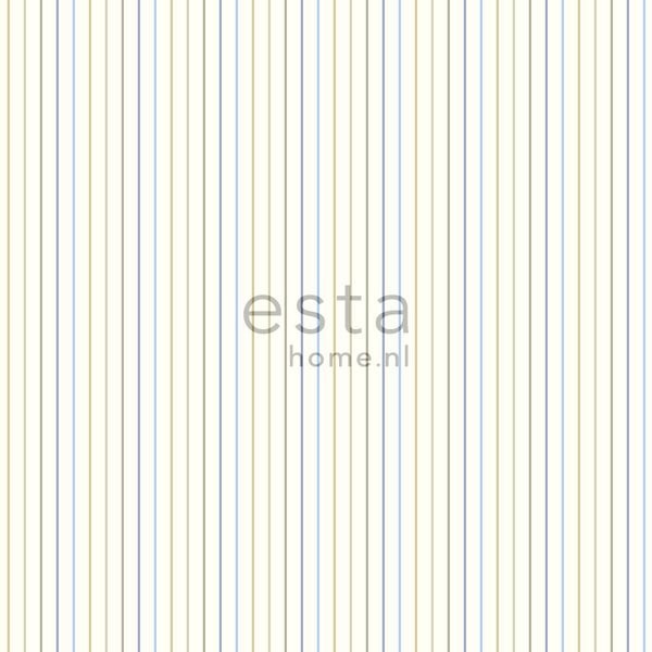 ESTAhome Tapete Streifen Hellblau - 53 cm x 10.05 m - 137303