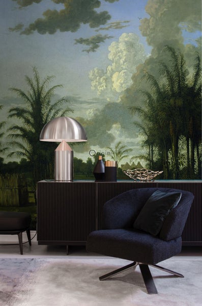 Origin Wallcoverings Fototapete tropische Landschaft Grün, Blau und Senfgrün - 2,5 x 3 m - 357234