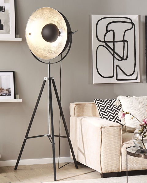 Stehlampe THAMES Metall Schwarz