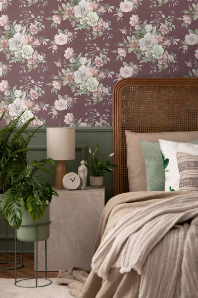 Borastapeter Tapete Blumenstillleben Rot - 53 cm x 10.05 m - 660262