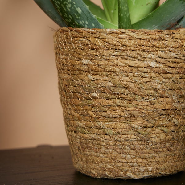 Bloomique - Set von 4 - Pflanzenkörbe 'Maki' - Blumentöpfe für Innen - Pflanzenkörbe - Hergestellt aus nachhaltigem Seegras - Durchmesser 13 cm - Höhe 13 cm