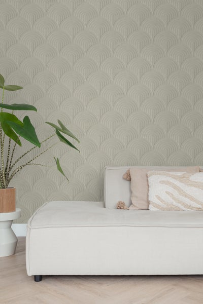 ESTAhome Tapete 3D Muster Graugrün - 50 x 900 cm - 131111