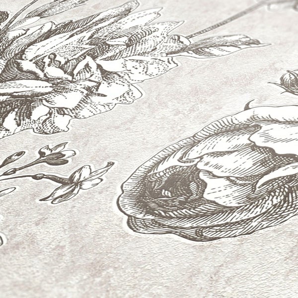 Blumenmuster auf Tapete