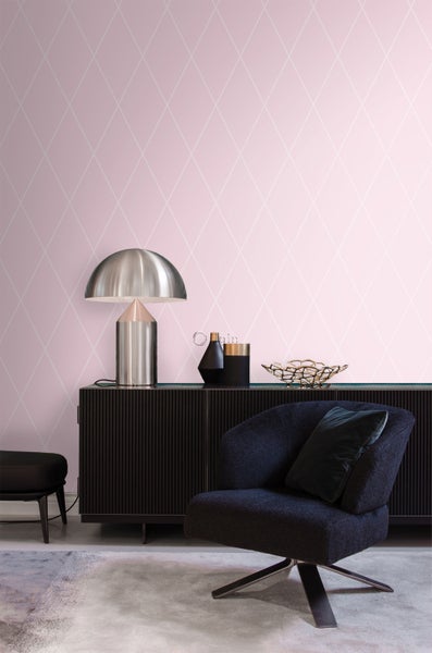 Origin Wallcoverings Tapete Karomuster Rosa - 53 cm x 10.05 m - 345722