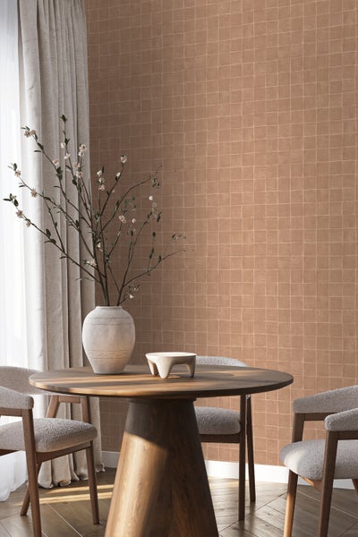 Origin Wallcoverings Tapete Fliesenmuster Terrakotta - 50 x 900 cm - 348048