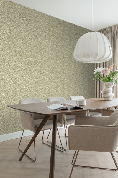 ESTAhome Tapete Blumen Grün - 50 x 900 cm - 131669