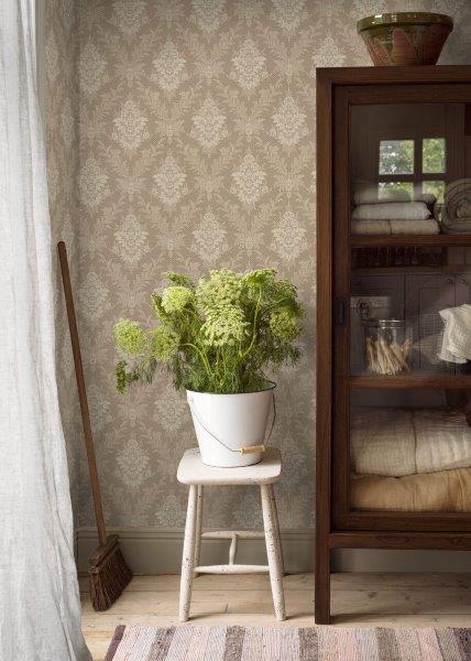 Borastapeter Tapete Blumen Braun - 53 cm x 10.05 m - 660072