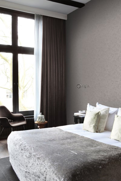 Origin Wallcoverings Tapete Uni Taupe und Bronze - 53 cm x 10.05 m - 346205