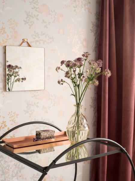 Borastapeter Tapete Blumen Beige - 53 cm x 10.05 m - 660436