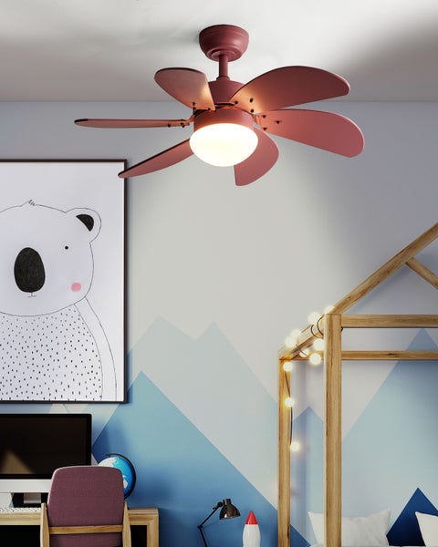 Deckenventilator mit Licht LOGAR mit Fernbedienung Rosa