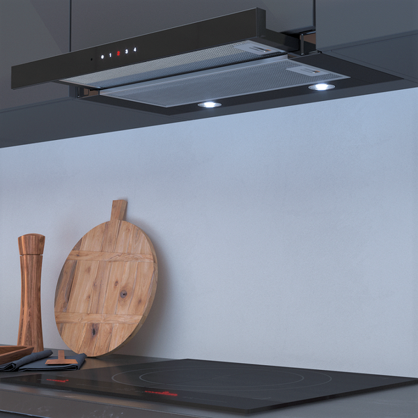 Dunstabzugshaube über einem Kochfeld in einer modernen Küche