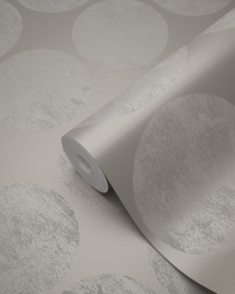 Origin Wallcoverings Tapete große verwitterte Kugeln Taupe - 53 cm x 10.05 m - 347608