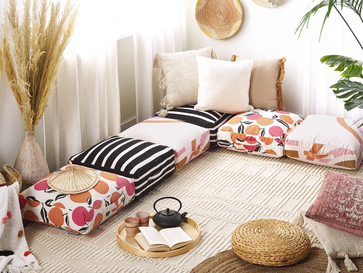 Pouf TEMARA Baumwolle Bunt 50 cm 50 cm 20 cm