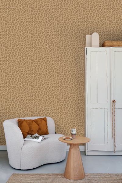 ESTAhome Tapete Leopardenmuster Hellbraun - 50 x 900 cm - 139967