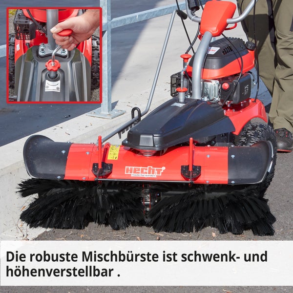 Kehrmaschine mit rotierender Bürste für den Aussenbereich