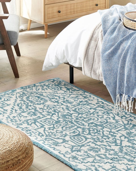 Teppich AHMETLI Blau 80 x 150 cm Wolle