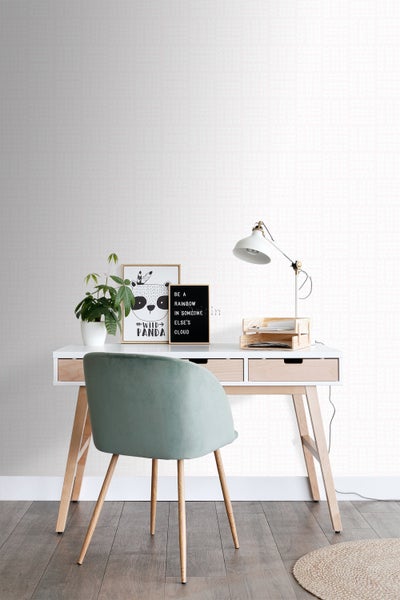 Origin Wallcoverings Tapete Blätter Puderrosa und Weiß - 53 cm x 10.05 m - 347501