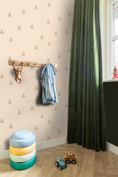 ESTAhome Tapete grafische Dreiecke Beige - 53 cm x 10.05 m - 139725