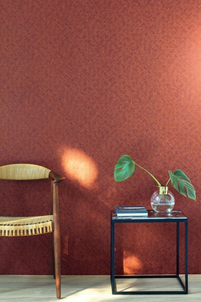 Masureel Tapete Fliesenmuster Rot - 53 cm x 10.05 m - 630911