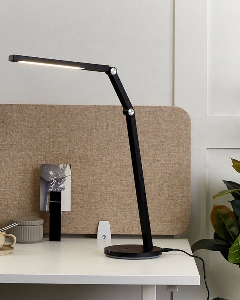 LED Schreibtischlampe DORADO mit Dimmer Metall Schwarz