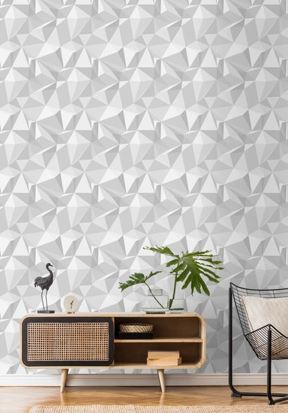 Sanders und Sanders Tapete 3D-Muster Grau - 50 x 900 cm - 935271