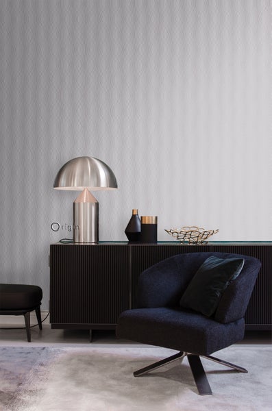 Origin Wallcoverings Tapete grafisches Muster Hellflieder Grau - 53 cm x 10,05 m - 347344