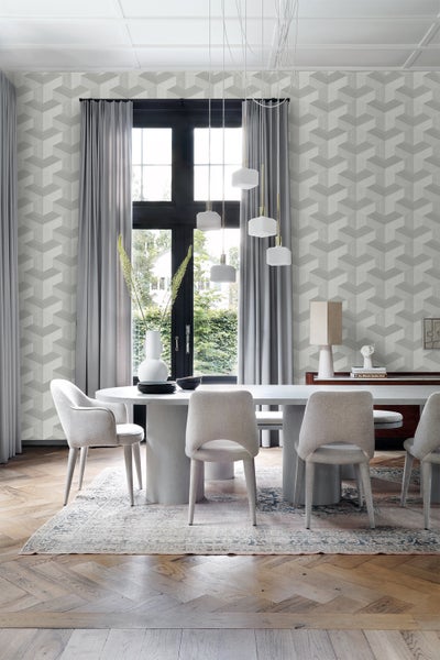 Origin Wallcoverings Tapete 3D-Muster Grau - 53 cm x 10.05 m - 347947