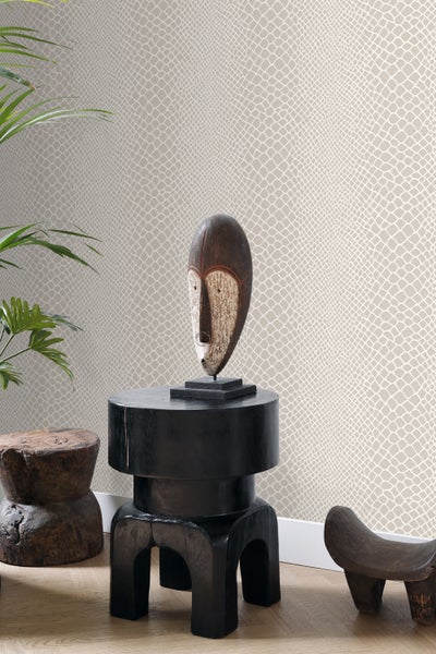 Origin Wallcoverings Tapete Schlangenhaut-Motiv Beige - 53 cm x 10,05 m - 347339