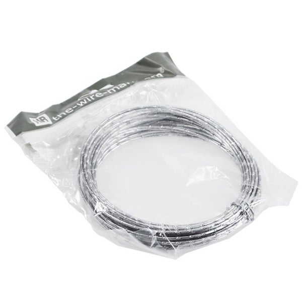 Dekorationsdraht, silberfarben, Bouillondraht in transparenter Kunststoffverpackung.