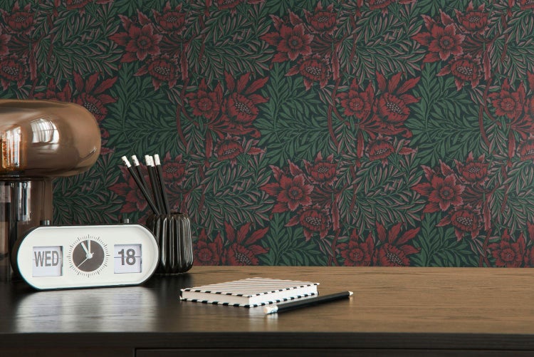 Tapete mit durchgehendem Blattmuster