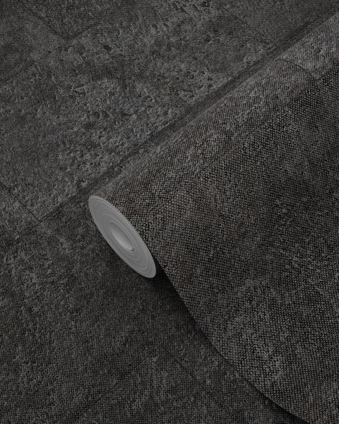 Origin Wallcoverings Tapete Stein-Optik Schwarz - 53 cm x 10.05 m - 347583