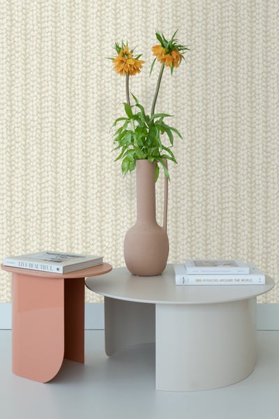 ESTAhome Tapete grob gestricktes Muster Beige - 53 cm x 10.05 m - 148342