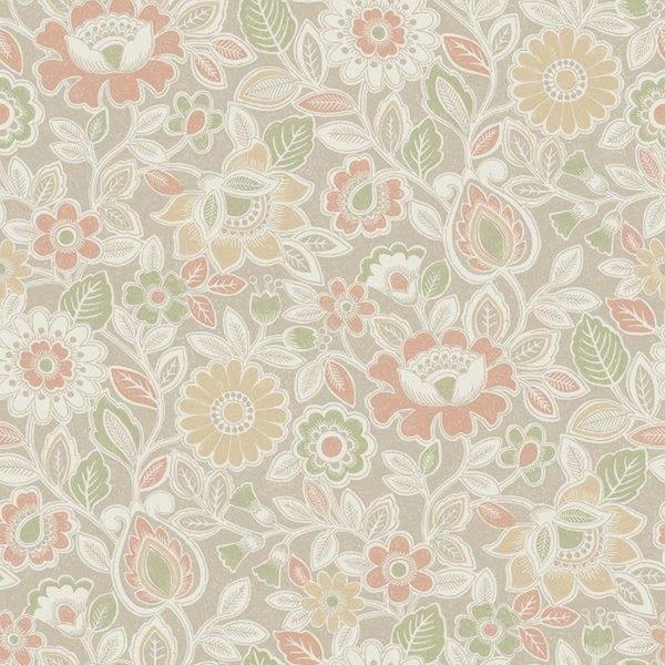 Borastapeter Tapete Blumen Beige - 53 cm x 11.2 m - 660155