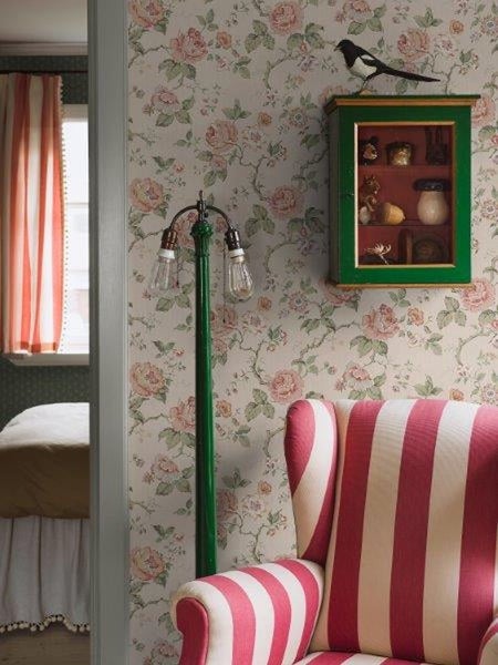 Borastapeter Tapete Blumen Rosa - 49 cm x 10.05 m - 660582