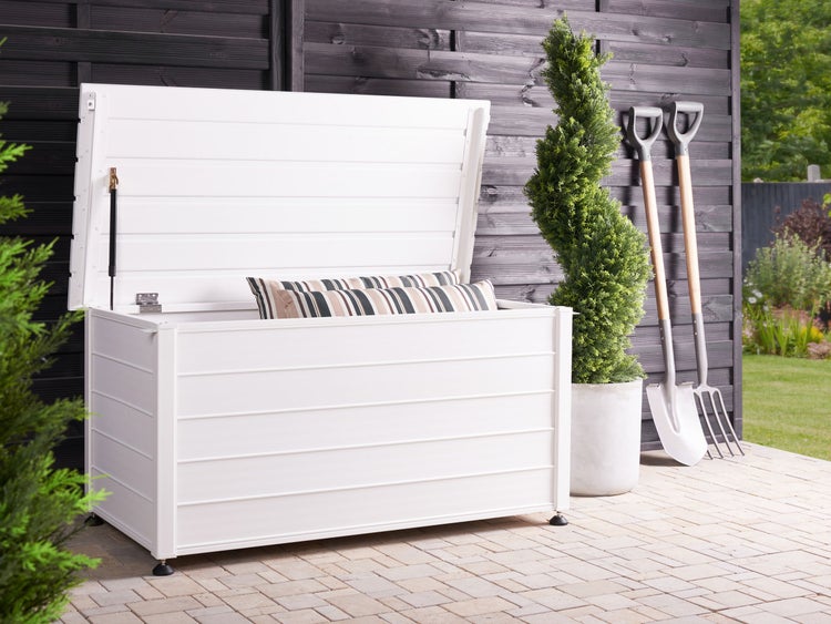 Aufbewahrungsbox CAMPALTO Metall 123 cm 60 cm Weiß