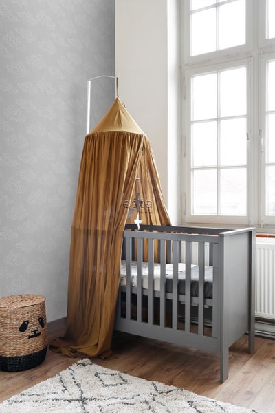 ESTAhome Tapete kleine Wolken Grau - 50 x 900 cm - 139517