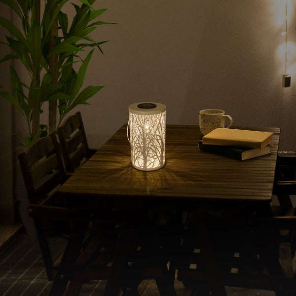 LED-Deko-Solarleuchte weiß
