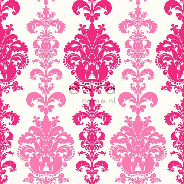 ESTAhome Tapete Barockmuster Rosa - 53 cm x 10.05 m - 115730