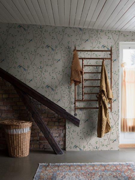 Borastapeter Tapete Blumen Beige - 53 cm x 10.05 m - 660277