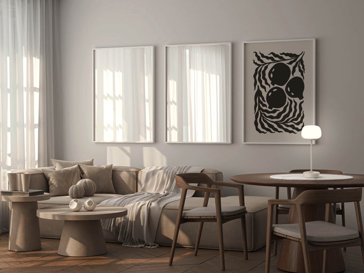 LED Akku-/ Tischleuchte PINA 30 cm hoch, aus Metall (beige) und Glas (weiß), integrierte LEDs, warmweiß