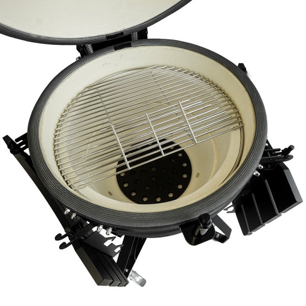 Keramikgrill mit Grillrost und Abluftregler