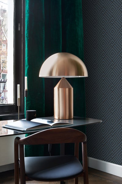Origin Wallcoverings Tapete 3D grafisches Motiv Dunkelblau - 50 x 900 cm - 347982