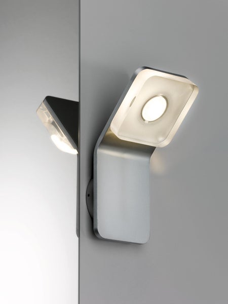LED Wandleuchte Tucana IP44 3000K 220lm 230V 4,5W Alu, Klar