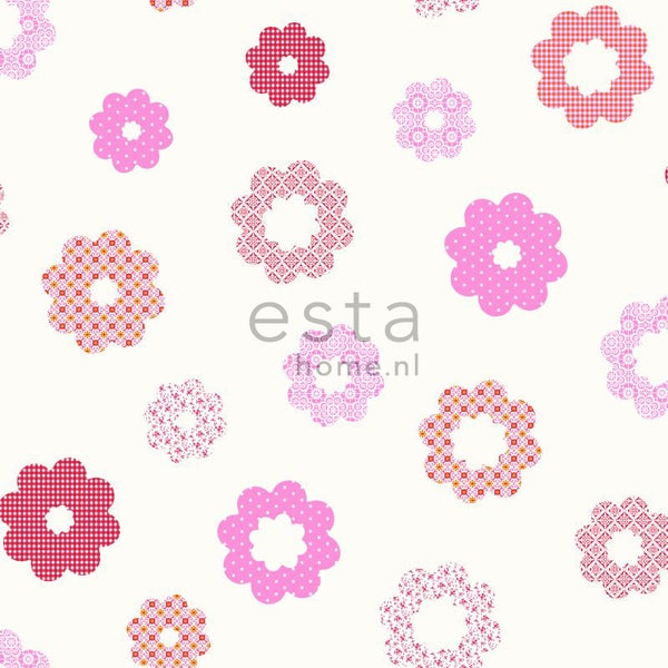 ESTAhome Tapete Spitzemotiv Rosa - 53 cm x 10.05 m - 115734