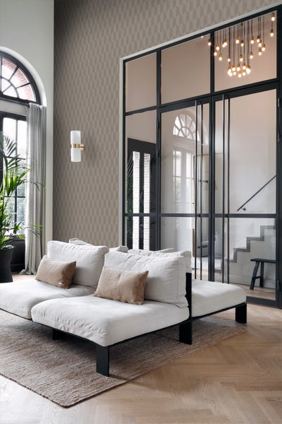 Origin Wallcoverings Tapete 3D Muster Taupe - 50 x 900 cm - 348039