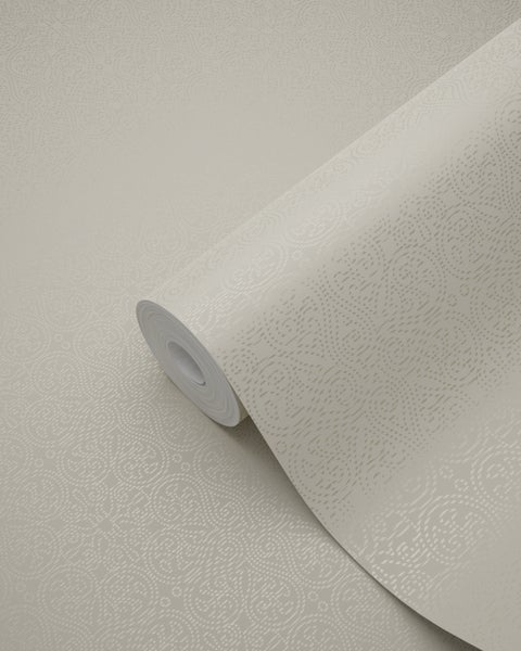 Origin Wallcoverings Tapete kleine Ornamente Altweiß - 53 cm x 10.05 m - 345442