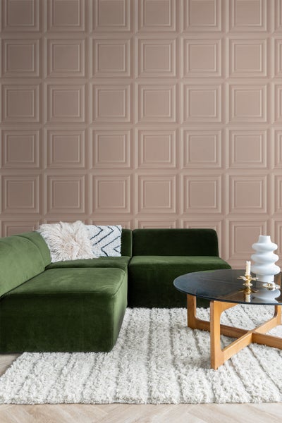 Origin Wallcoverings Tapete Holzwandverkleidung Altrosa - 53 cm x 10.05 m - 347829