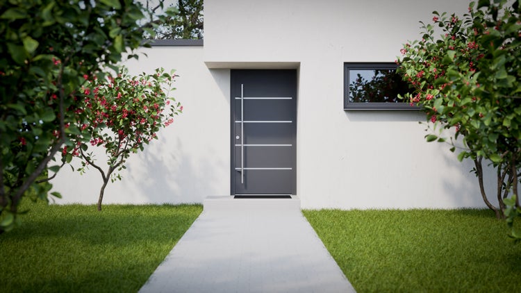 Detailansicht eines Metallschranks mit Verschlussmechanismus