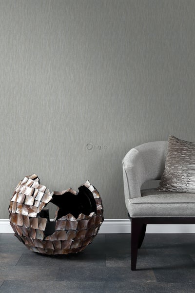 Origin Wallcoverings Tapete 3D Grasmuster Leinen-Optik Taupe - 53 cm x 10.05 m - 347314